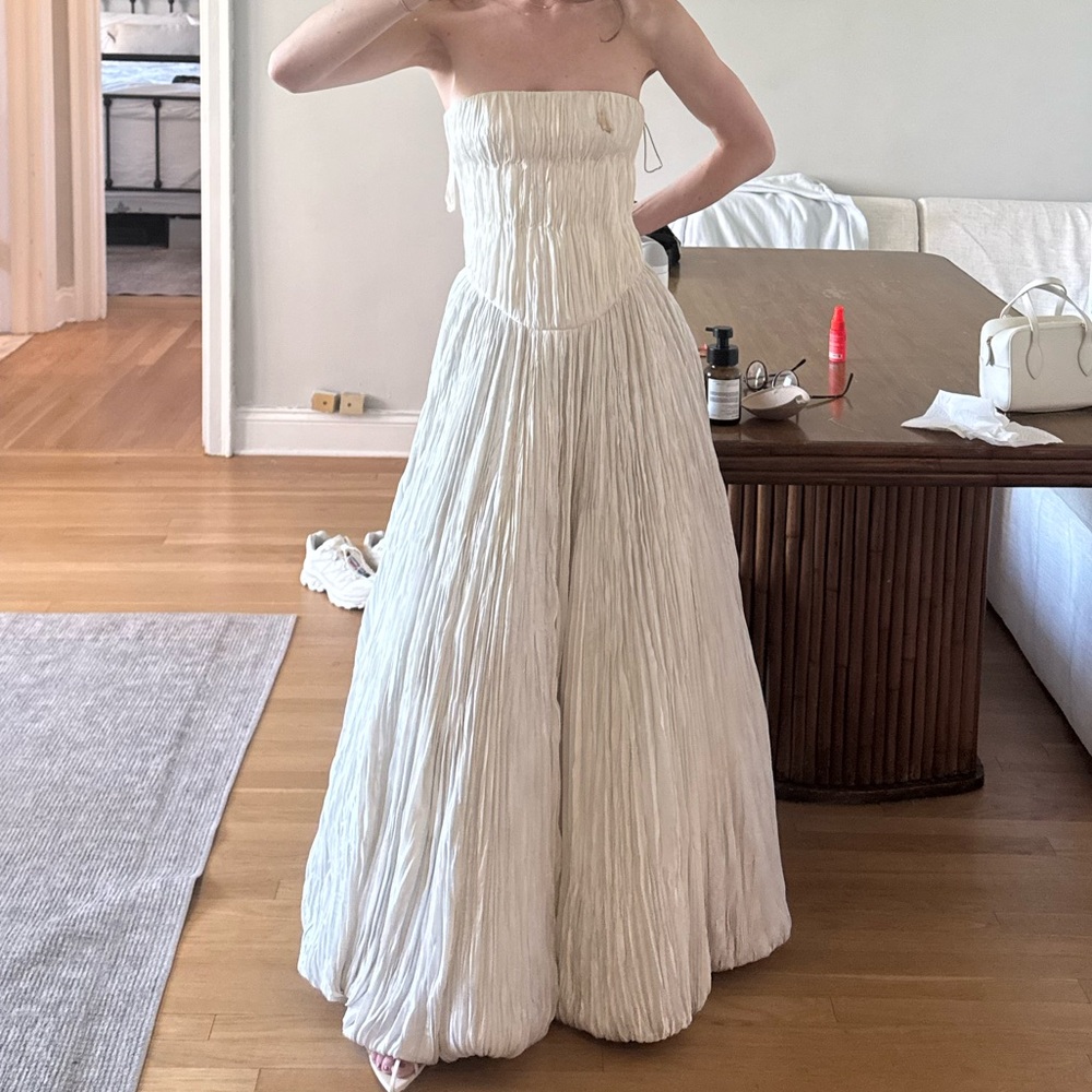 Camielle Strapless White Maxi Dress - Picture 5 of 14